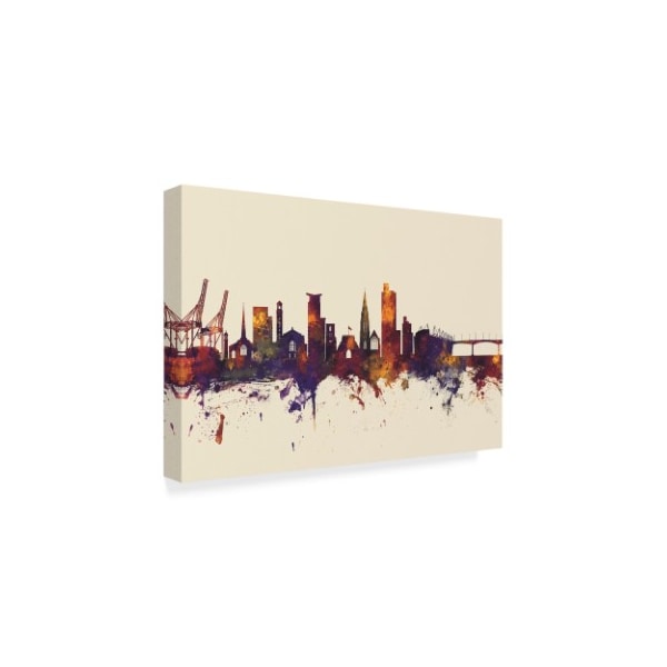 Michael Tompsett 'Southampton England Skyline Iii' Canvas Art,12x19